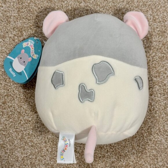 NWT Pet Squishmallows Original 7.5" Rusty the Rat Grey and White 2023 New Plush - Picture 3 of 4